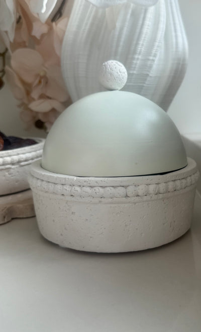 White stone Moroccan jar dome