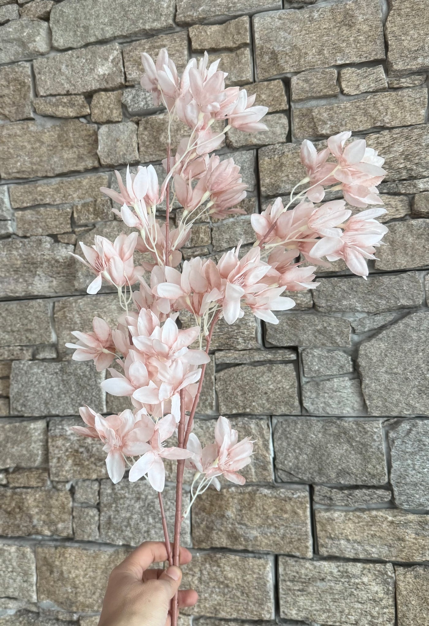 Pale pink Petal Cherry blossom branch 120 cm stem