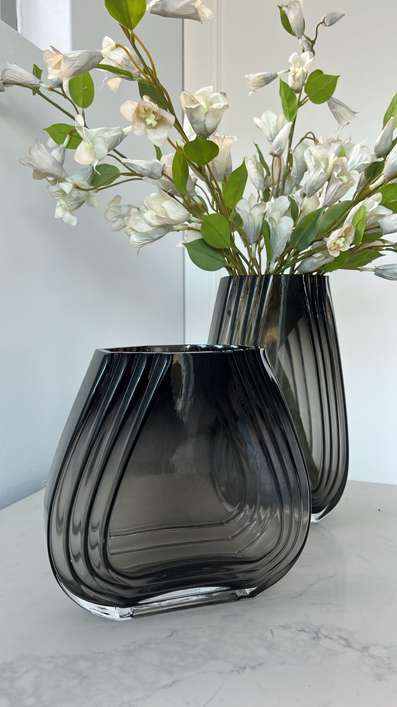 Glaze Smoked glass vase - Luscious Homewares