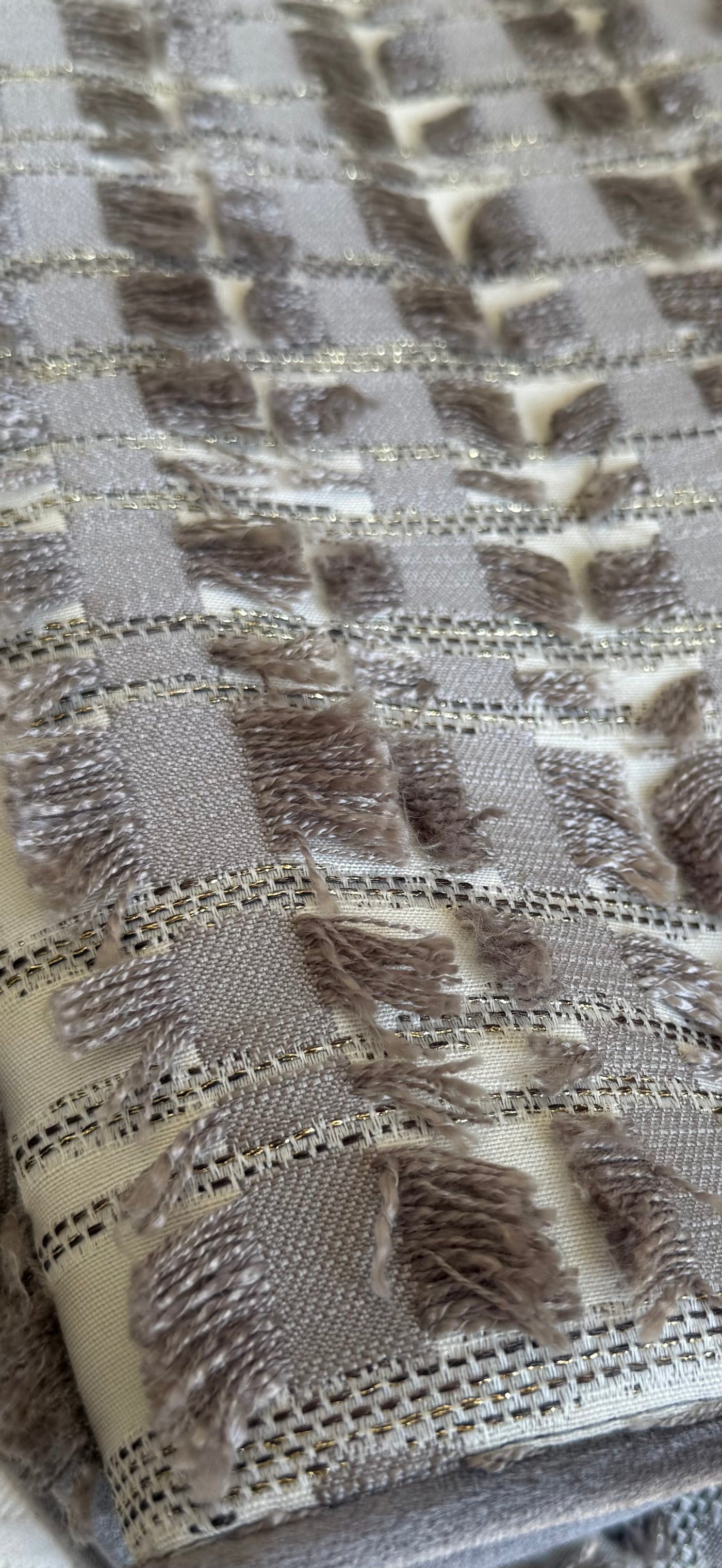 Dante taupe throw 140x220cm - Luscious Homewares