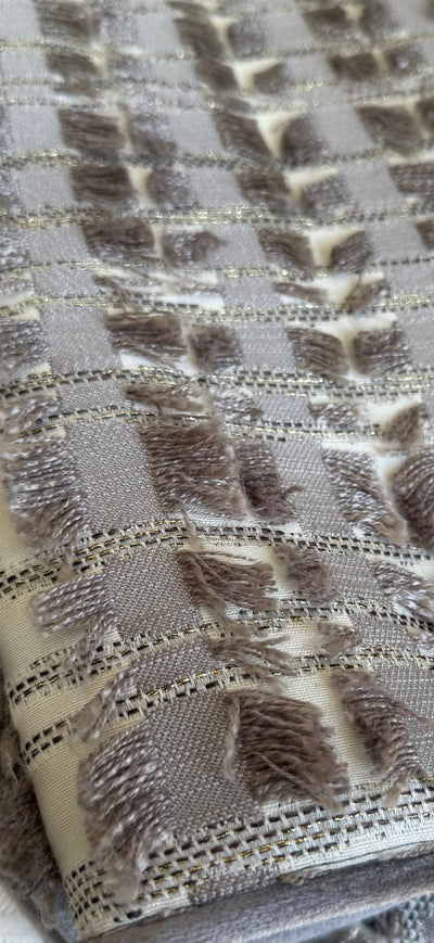 Dante taupe throw 140x220cm - Luscious Homewares