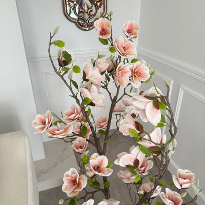 Magnolia artificial plant tree / gold pot - Luscious Homewares