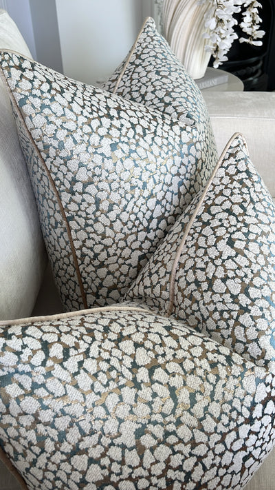 Balmain teal cushion - Luscious Homewares