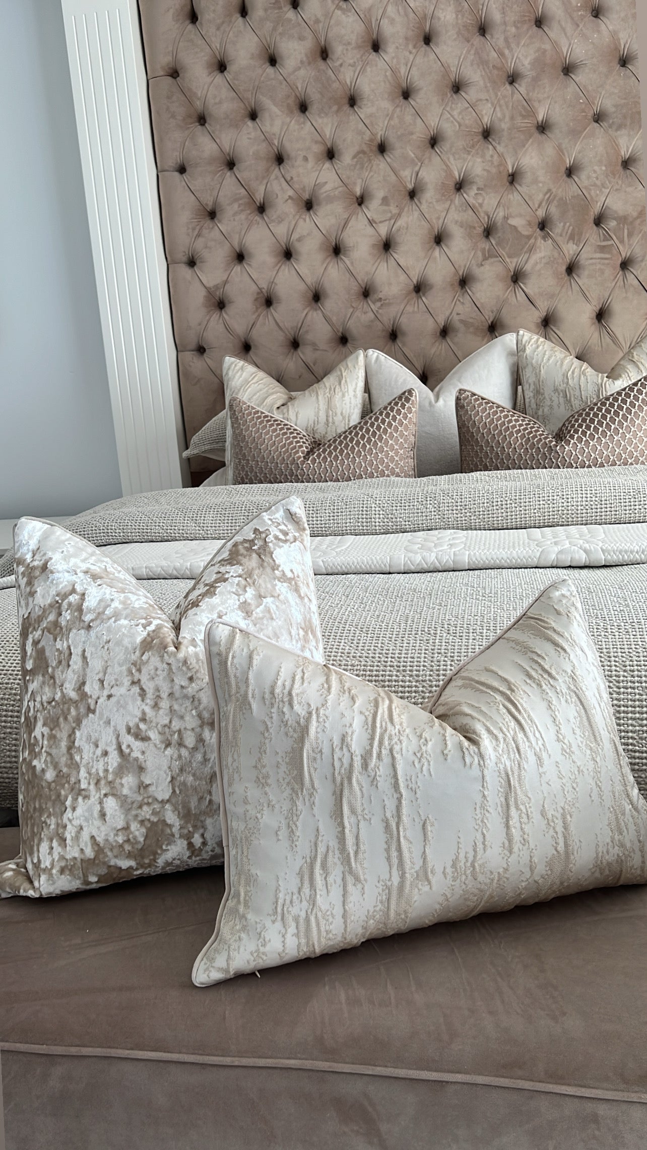 Limited edition Majestical velvet textured cushion - Luscious Homewares