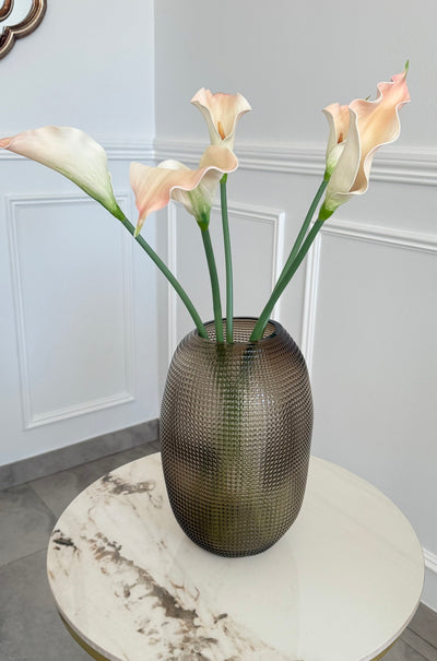 Leeya textured Glass vase - Luscious Homewares