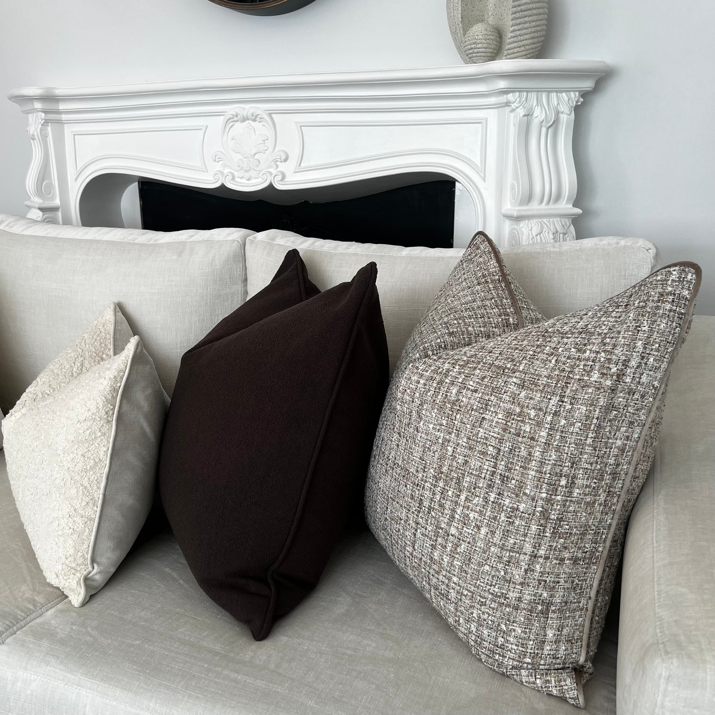 Lara tweed cushion - Luscious Homewares