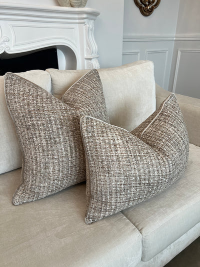 Lara tweed cushion - Luscious Homewares