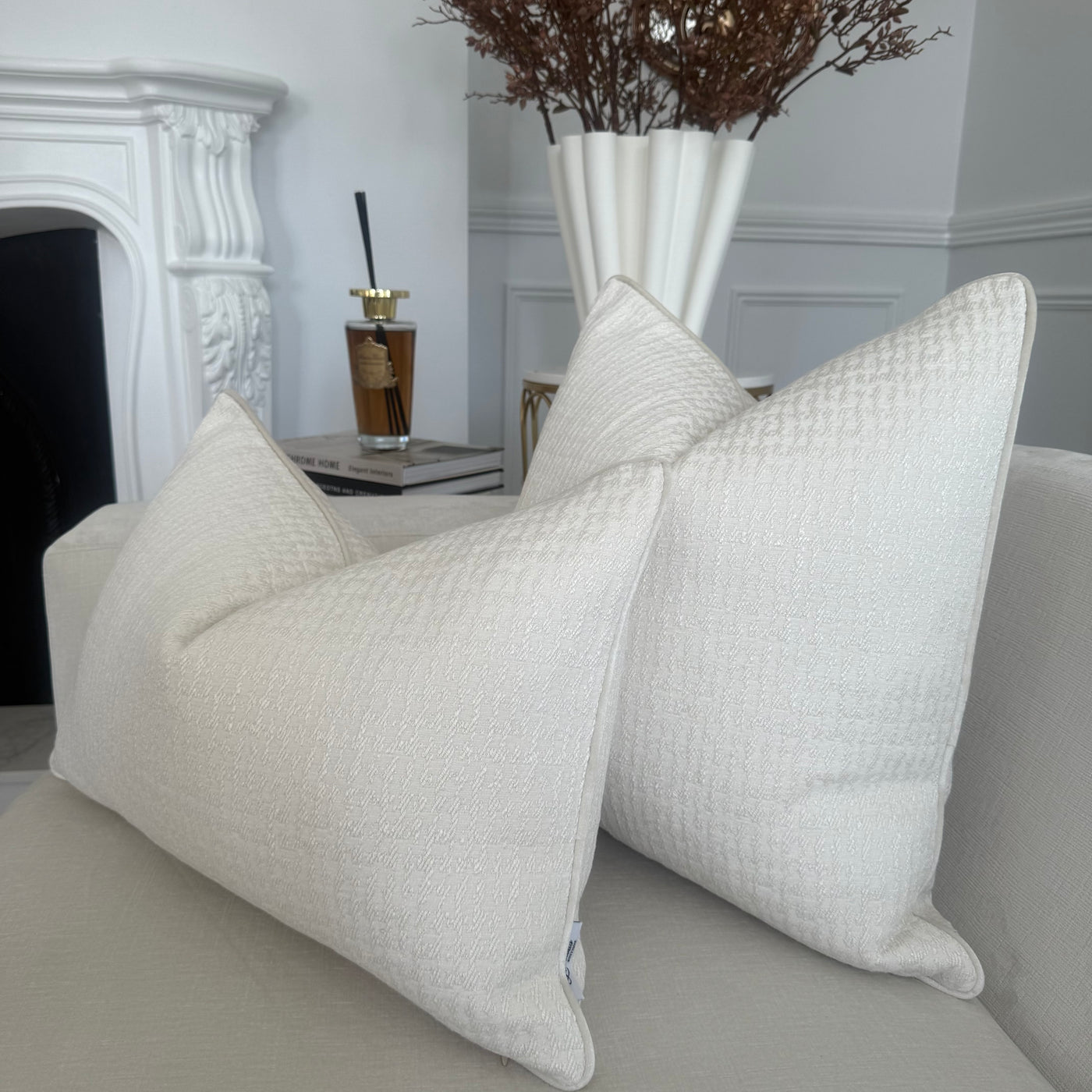 Bianca off white cushion - Luscious Homewares