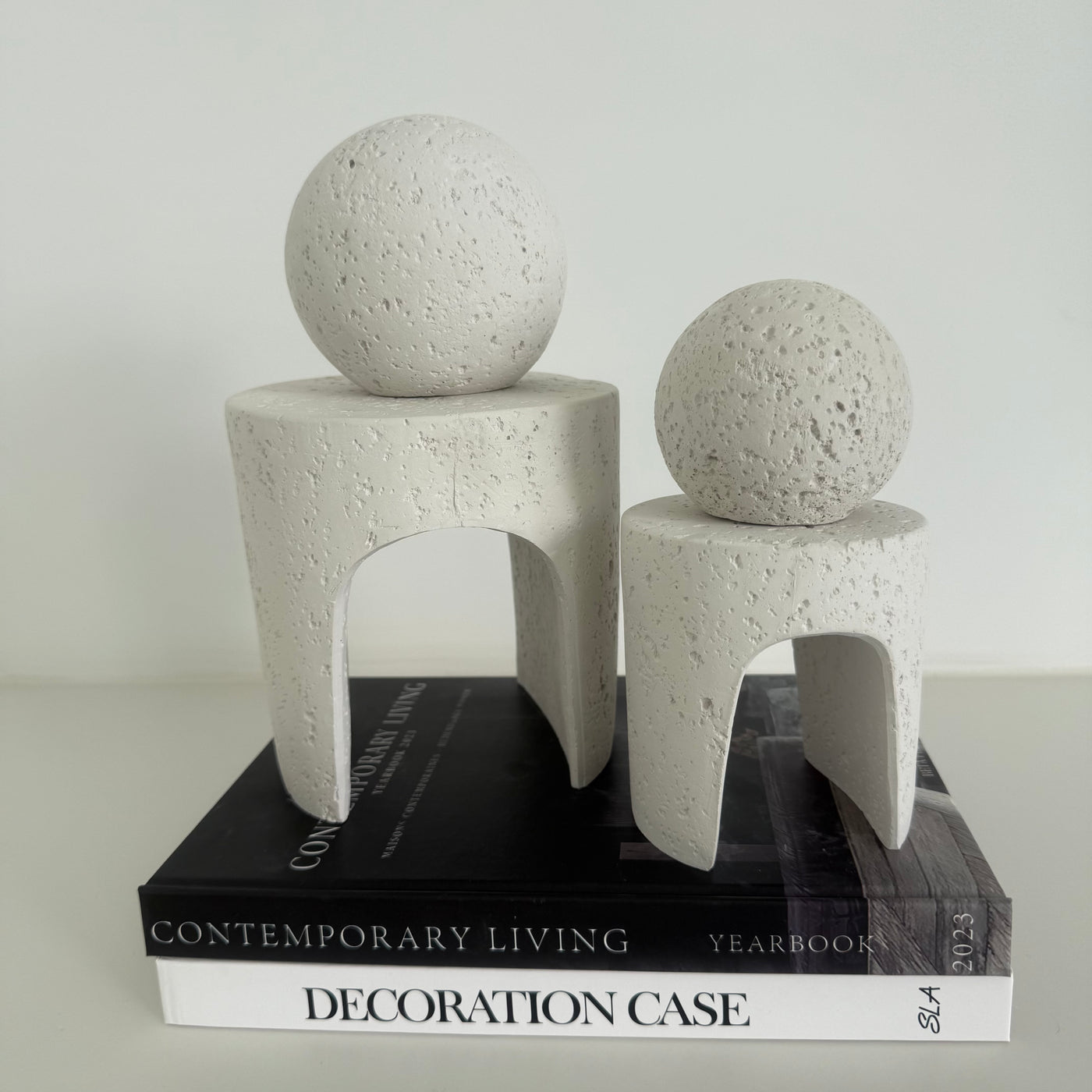 Four cornered arch geometric Stone ornaments - Luscious Homewares