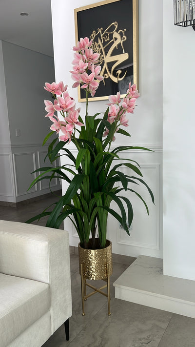 Cymbidium pink orchid artificial plant tree