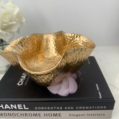 Clara Gold textured bowl - Luscious Homewares