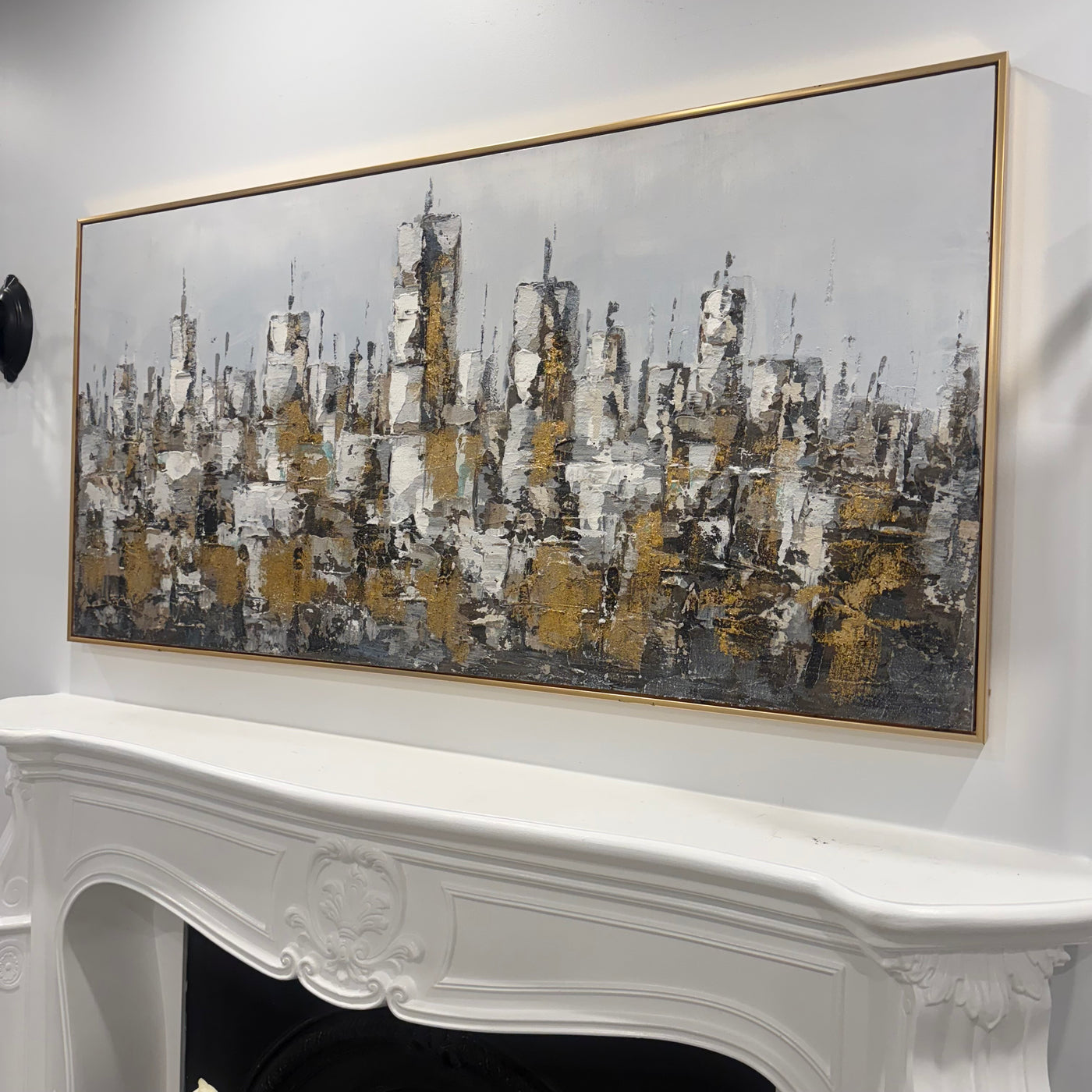 Metropolis wall art gold frame - Luscious Homewares