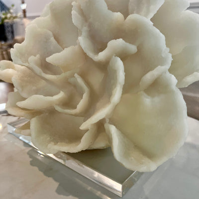 coral quartz sculpture stand - Luscious Homewares