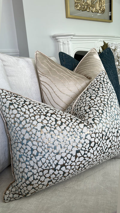 Balmain teal cushion - Luscious Homewares