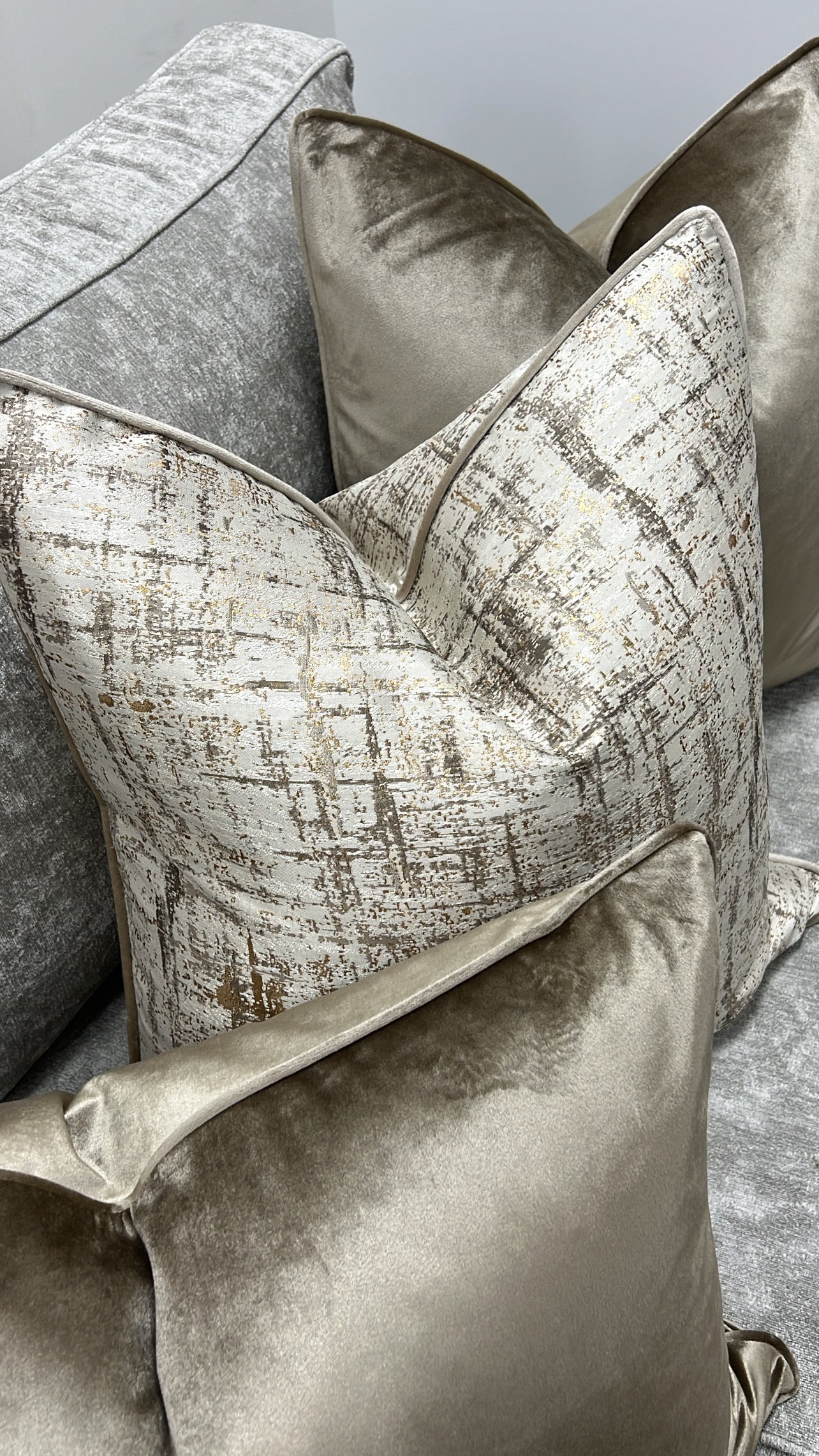 Luxury dark champagne cushion - Luscious Homewares