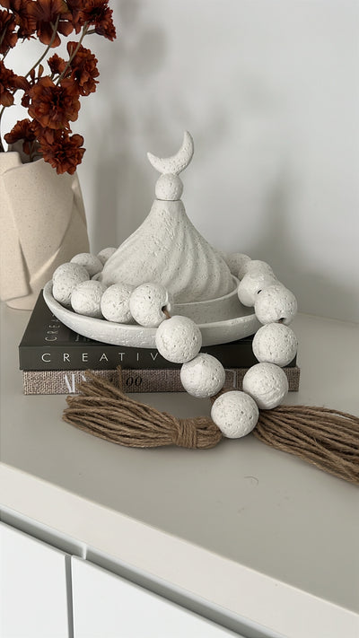 Stone decorative bead chain tassels