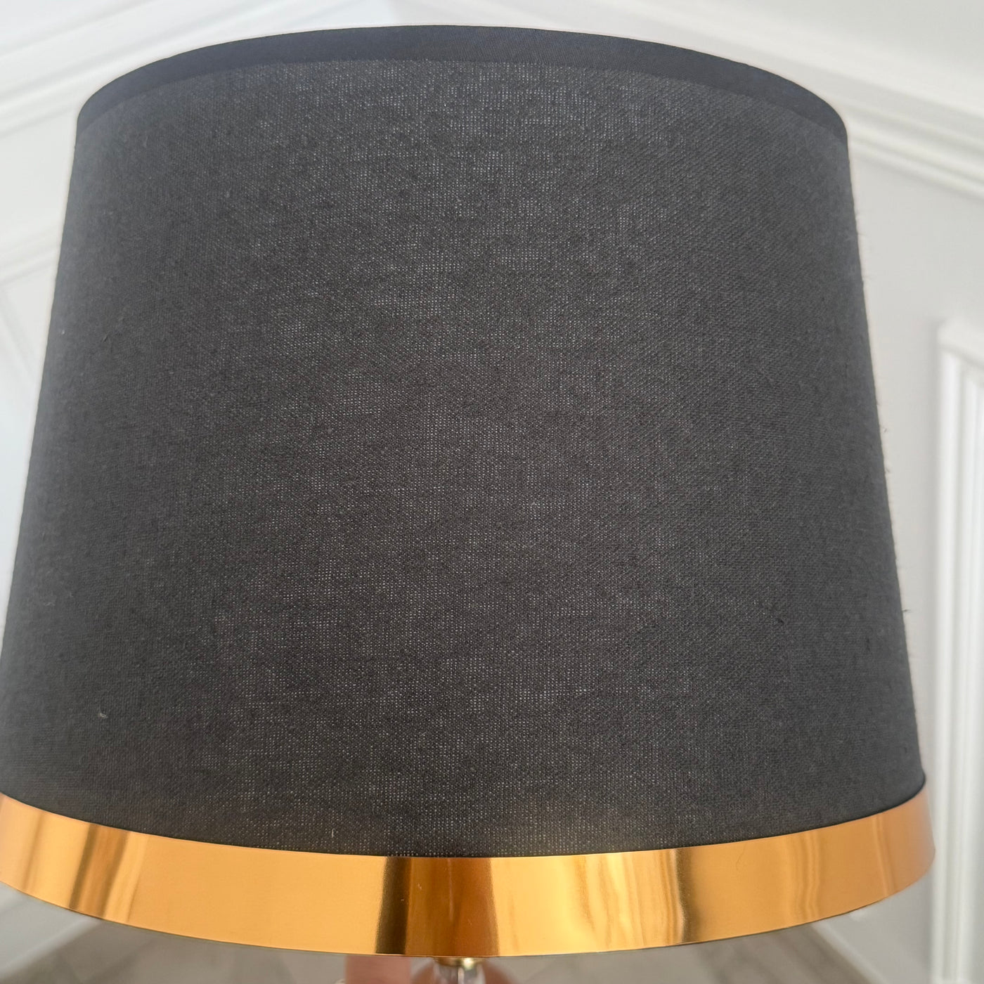 Mila Crystal gold table Lamp black shade