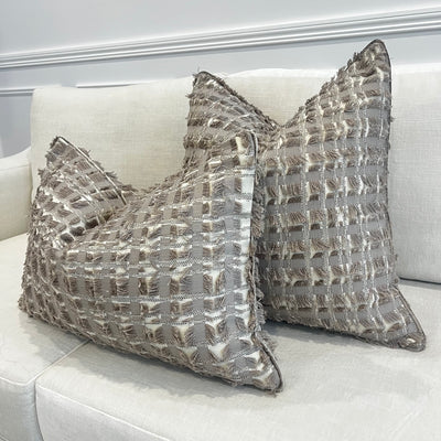 Dante taupe cushion - Luscious Homewares