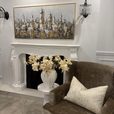 Metropolis wall art gold frame - Luscious Homewares