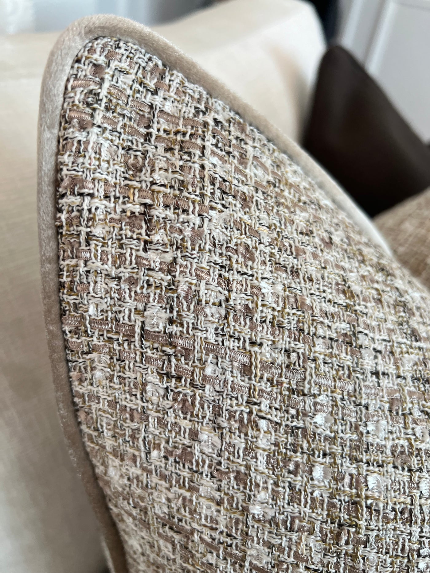 Lara tweed cushion - Luscious Homewares