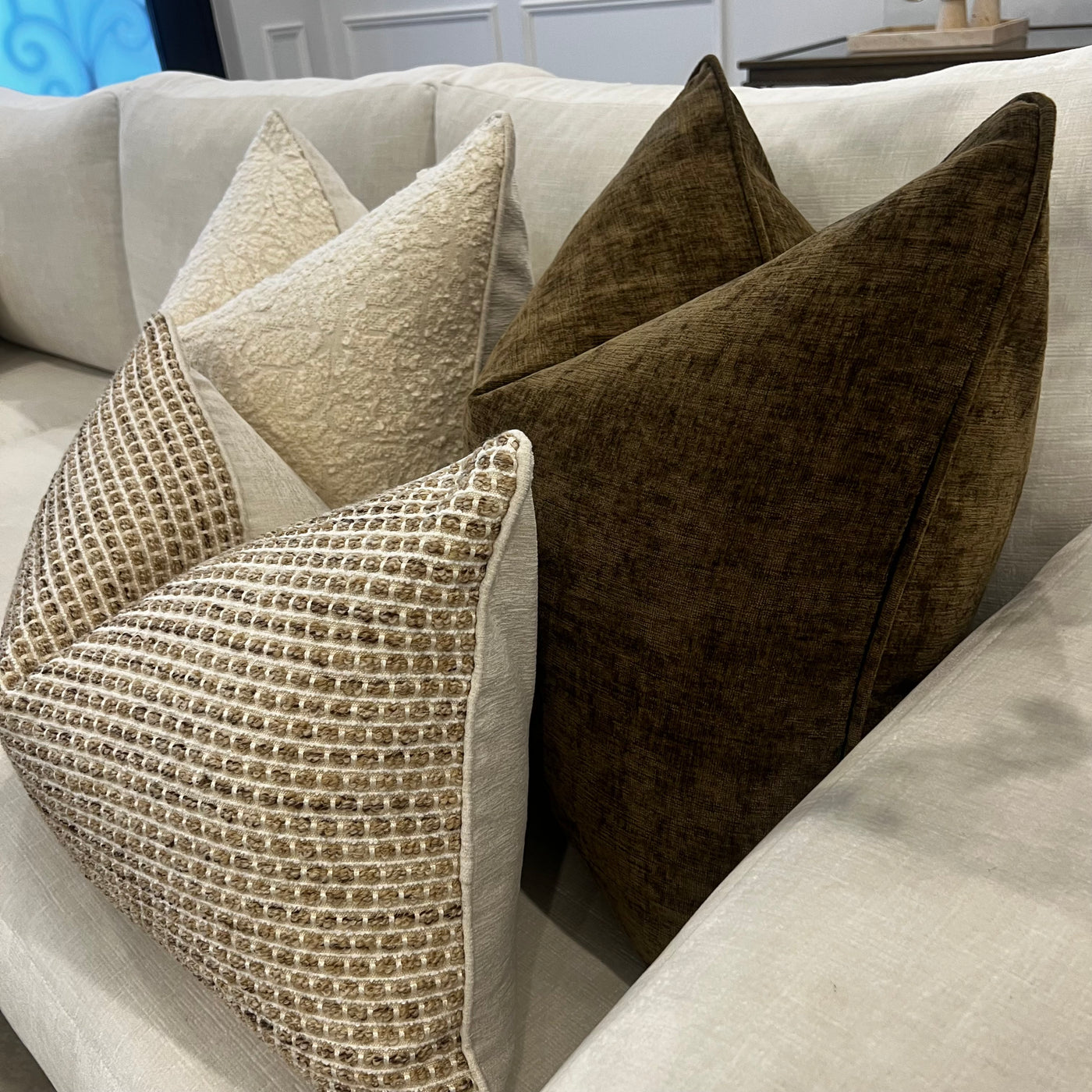 Elaha olive cushion - Luscious Homewares