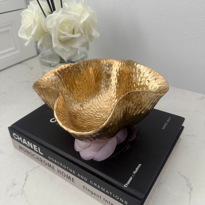 Clara Gold textured bowl - Luscious Homewares