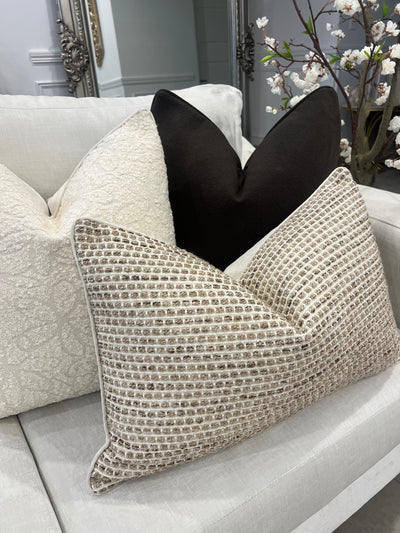 Boucle noughat cushion - Luscious Homewares