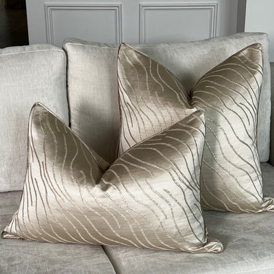 Serpent champagne cushion - Luscious Homewares