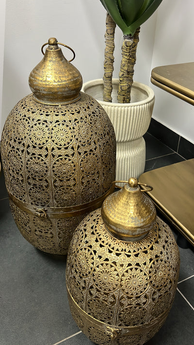 Morrocan oval Rustic gold Lantern