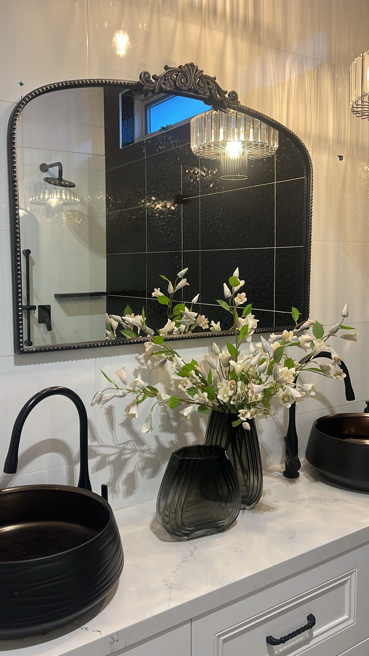 Glaze Smoked glass vase - Luscious Homewares