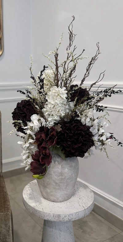 Raspberry bloom flower Arrangement - Luscious Homewares