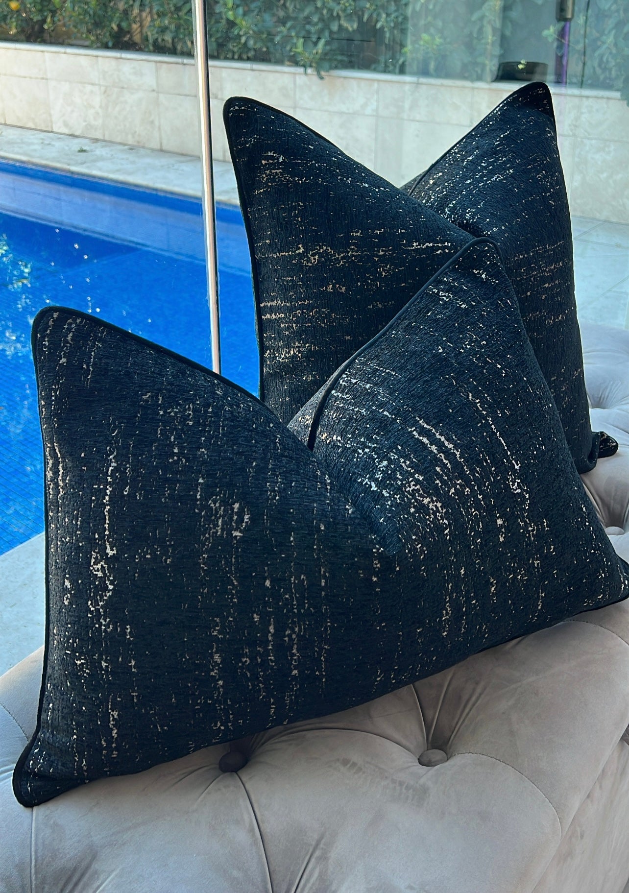 Allure black & nude Cushion - Luscious Homewares