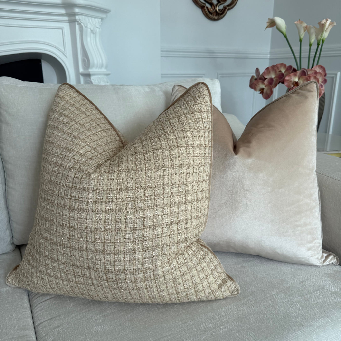 Amara Tweed cushion - Luscious Homewares