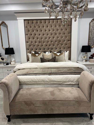 Royal luxe latte throw 140x220cm - Luscious Homewares