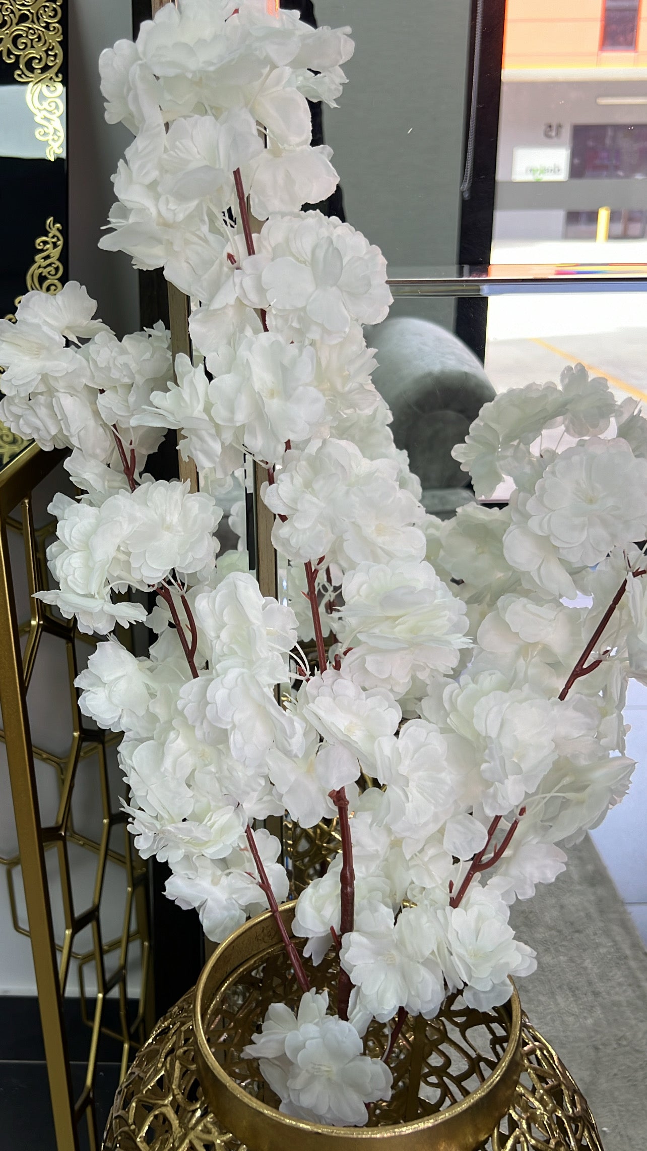 White blossom 3 stem - Luscious Homewares