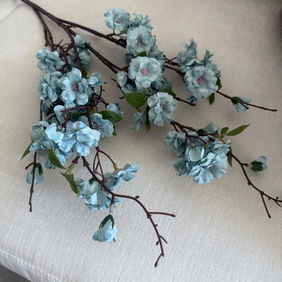 Blue floral Cherry blossom 110cm stem - Luscious Homewares