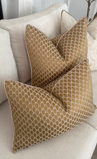 Milana gold cushion - Luscious Homewares