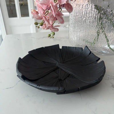 Petal black Decorative bowl / platter - Luscious Homewares