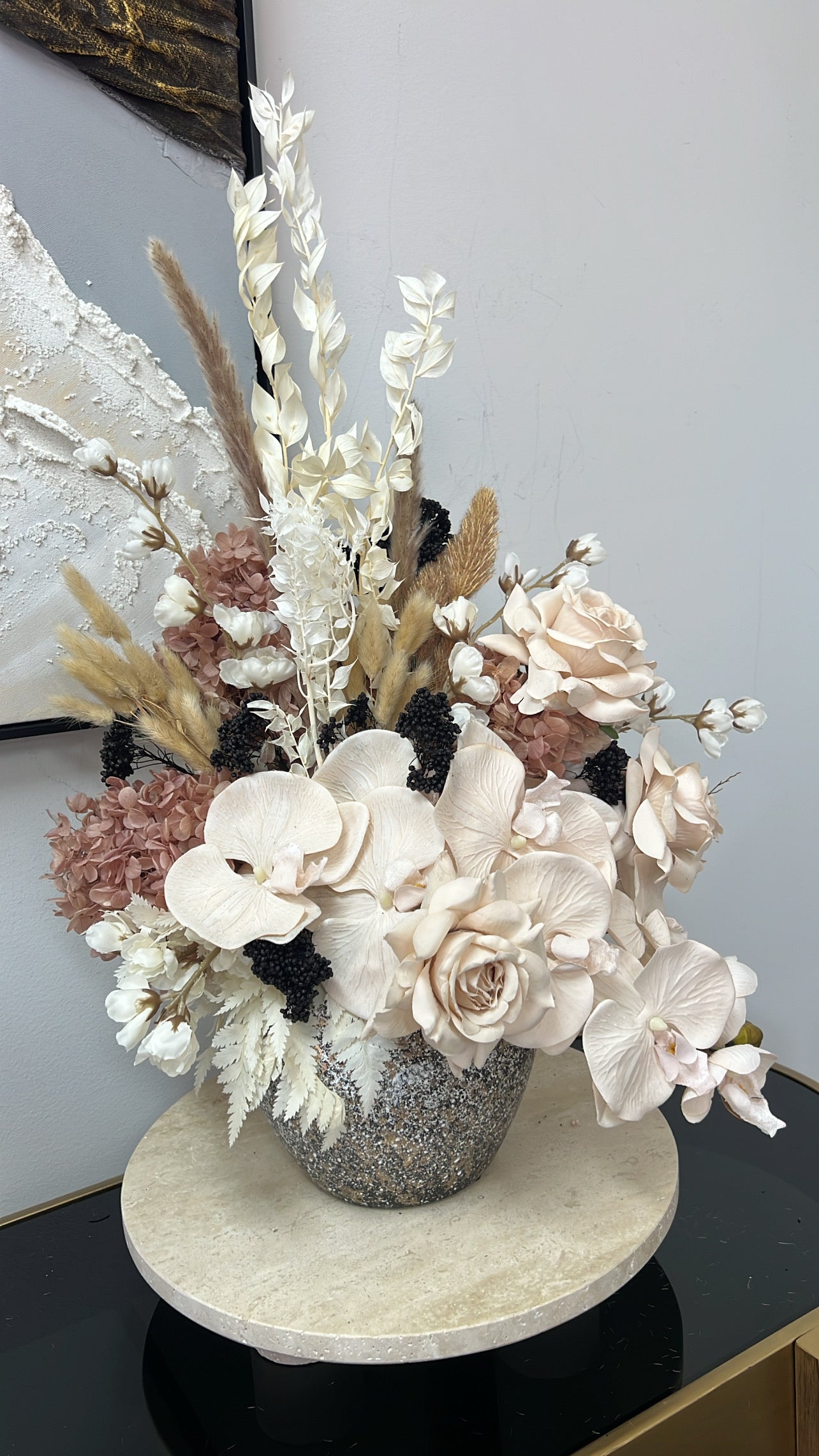 Blushing floral arrangement - Luscious Homewares