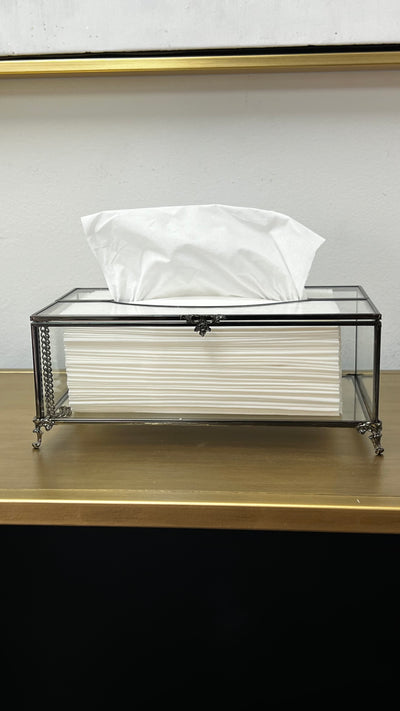 Valentina black tissue box