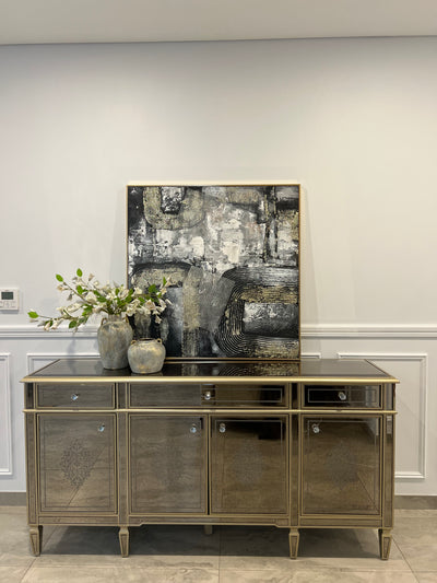 Gold and black abstract frame wall art - Luscious Homewares