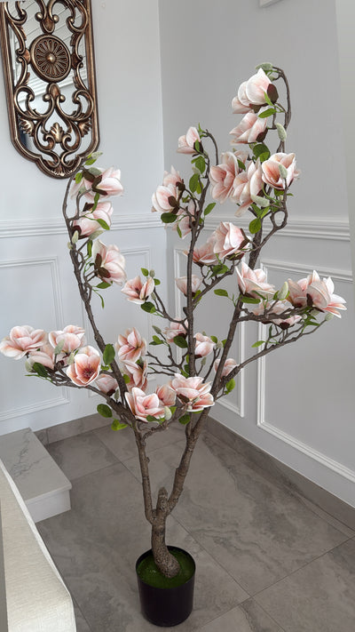 Magnolia artificial plant tree / gold pot - Luscious Homewares