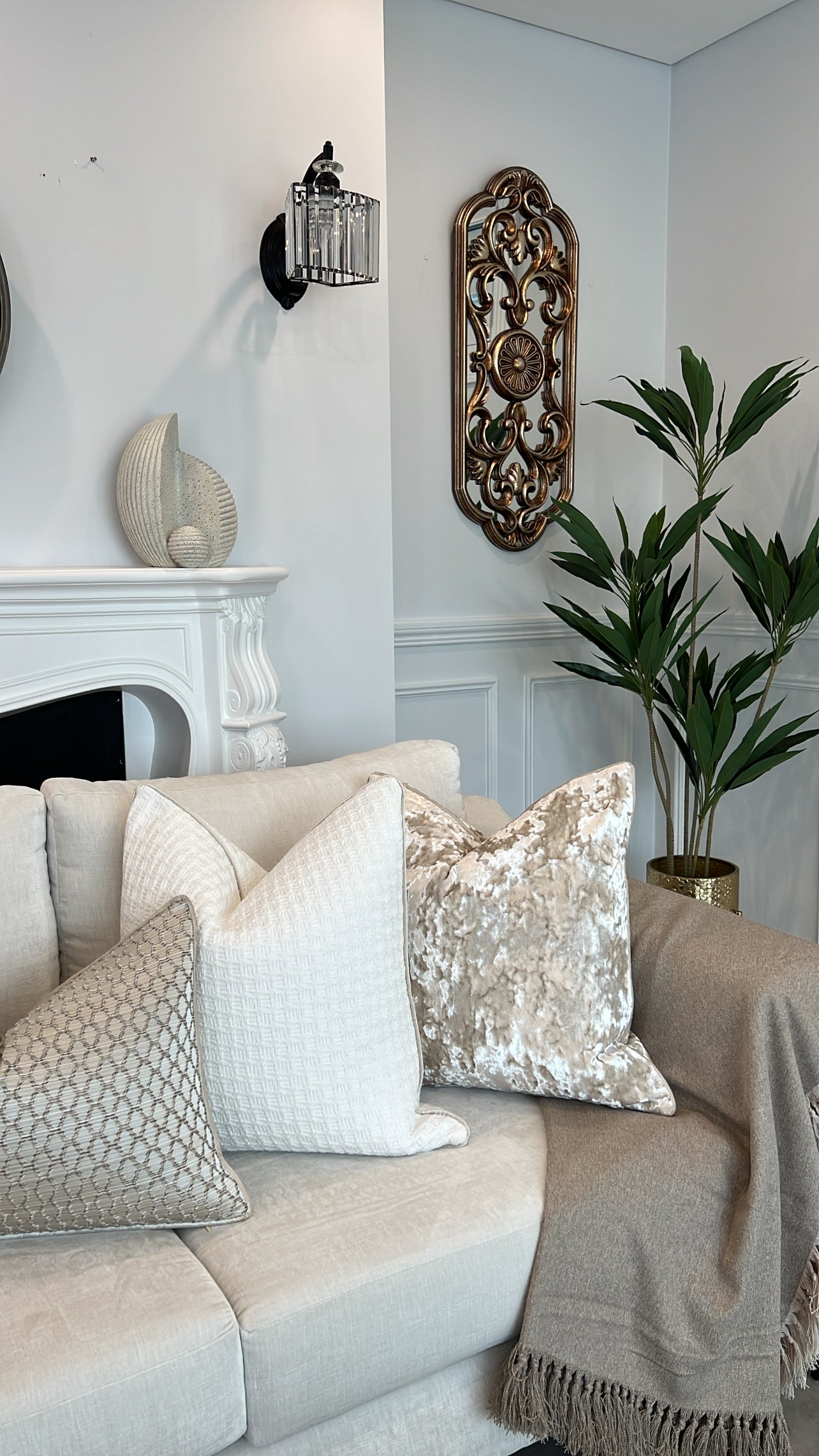 Brazil cycas plant / gold pot - Luscious Homewares