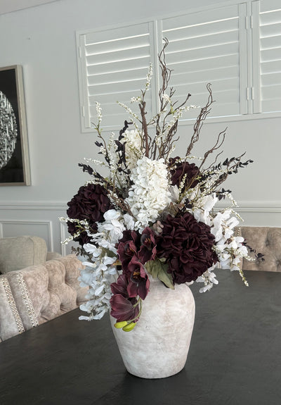 Raspberry bloom flower Arrangement - Luscious Homewares