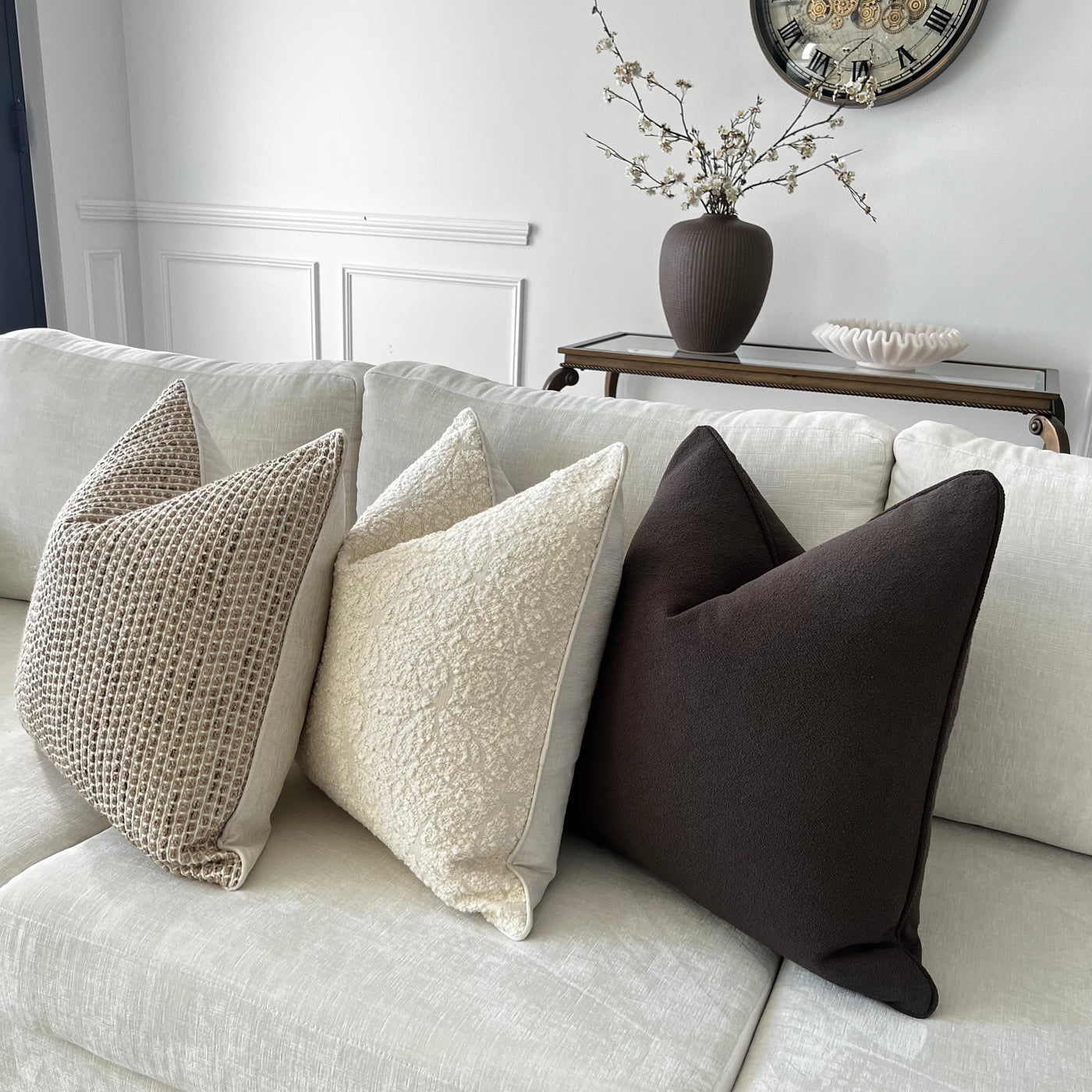 Millard Expresso cushion - Luscious Homewares