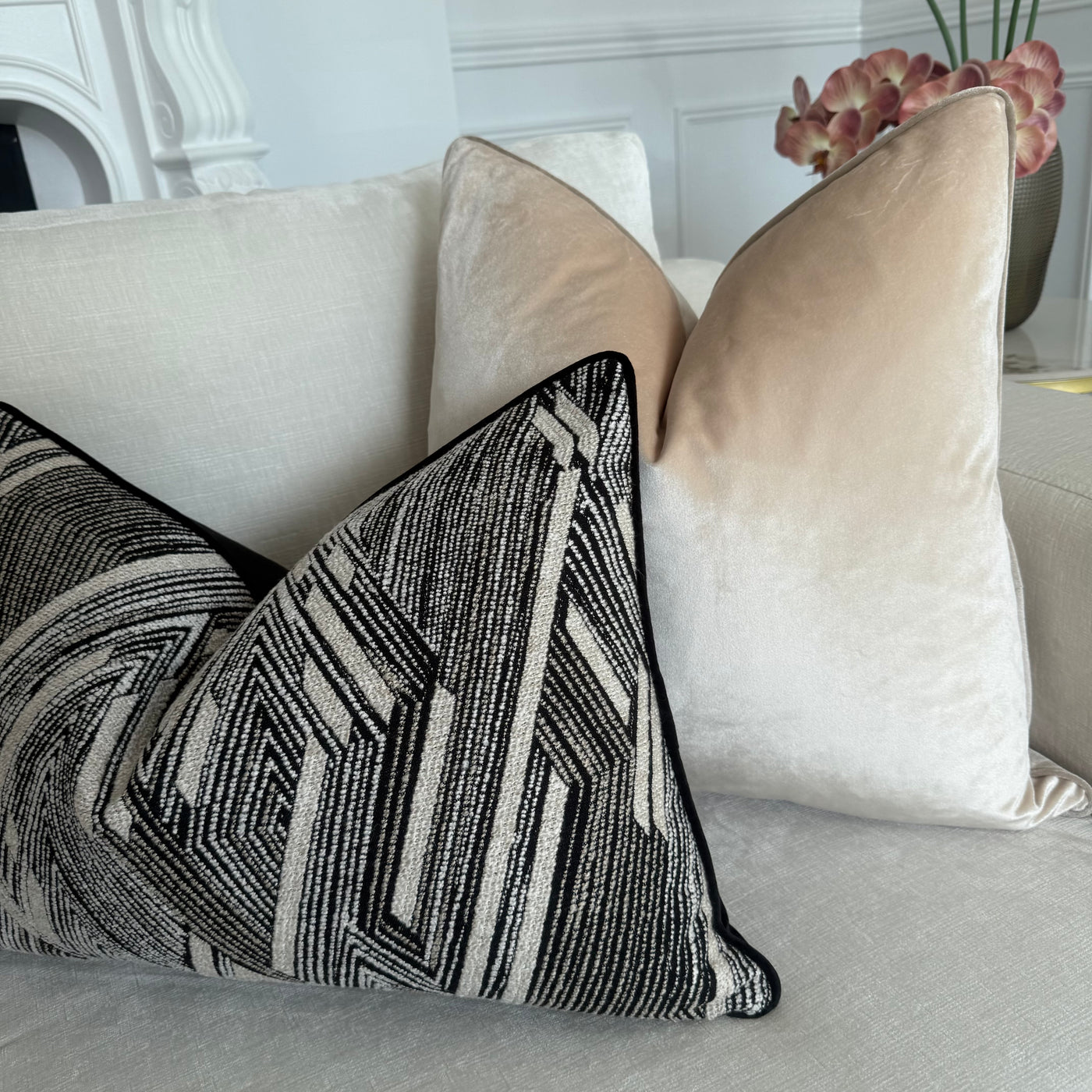 Luxury oyster beige cushion - Luscious Homewares