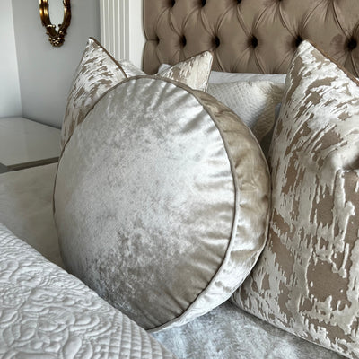 De-luxe Nude round cushion 50cm diameter - Luscious Homewares
