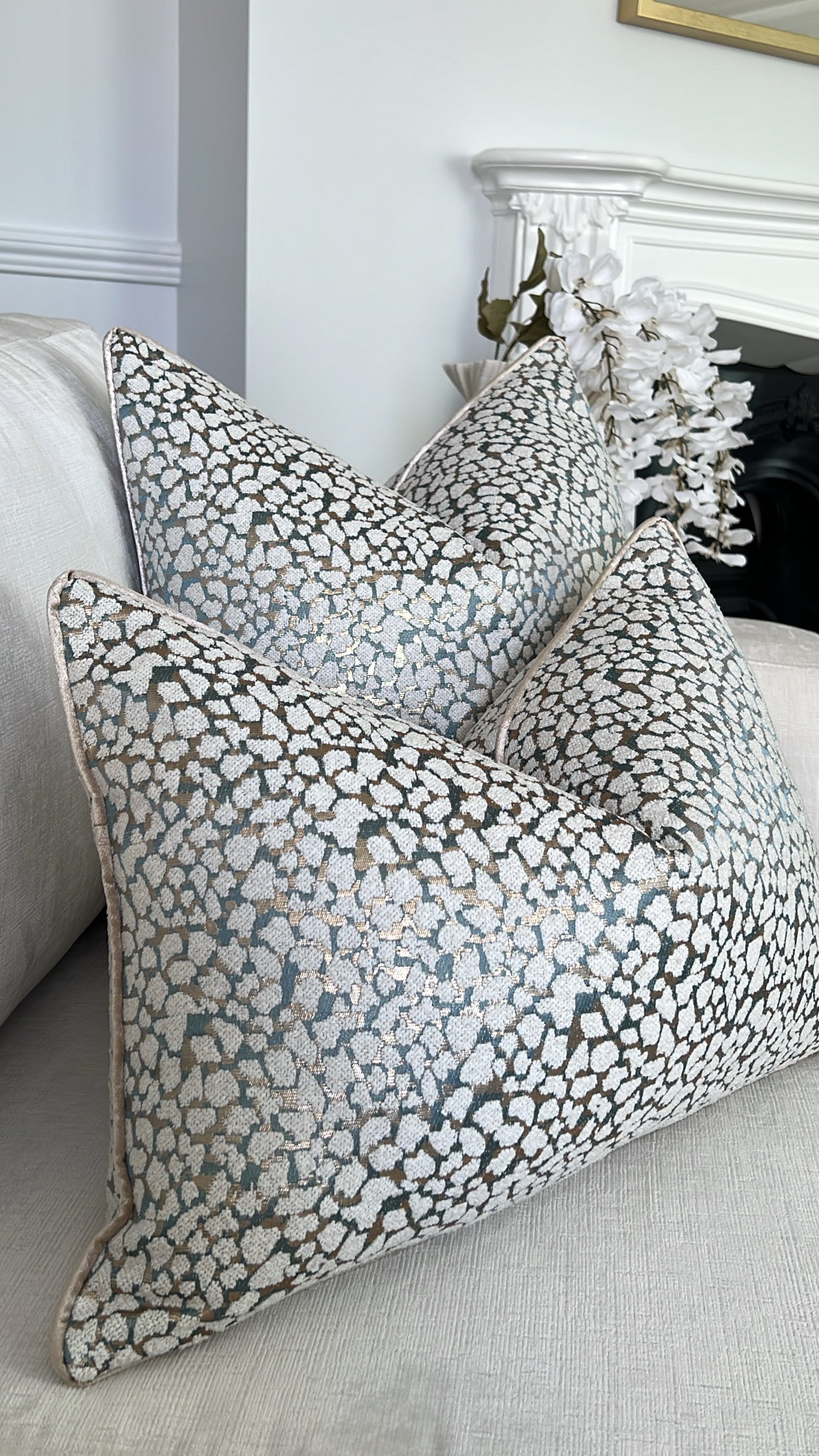 Balmain teal cushion - Luscious Homewares
