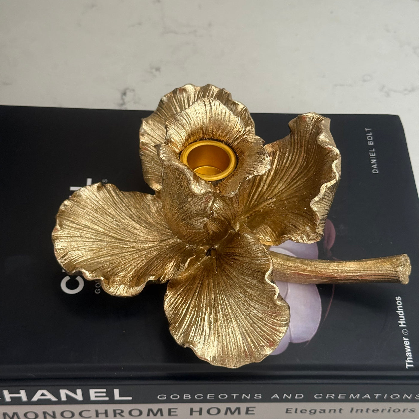 Blossom Gold Candle holder - Luscious Homewares