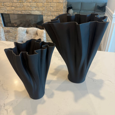ceramic black vase - Luscious Homewares